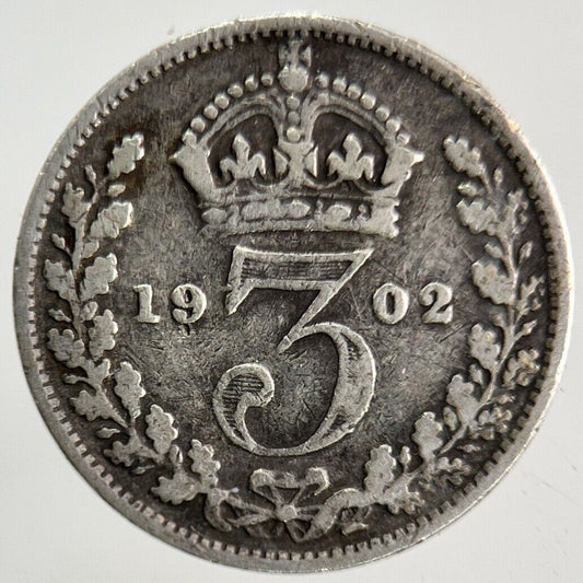 1902 Edward VII Threepence Silver Coin | Collectable Grade