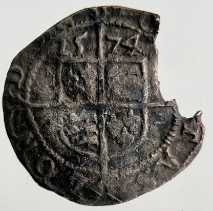 1574 Elizabeth I 1st Threepence Silver Hammered Coin | Collectable Grade
