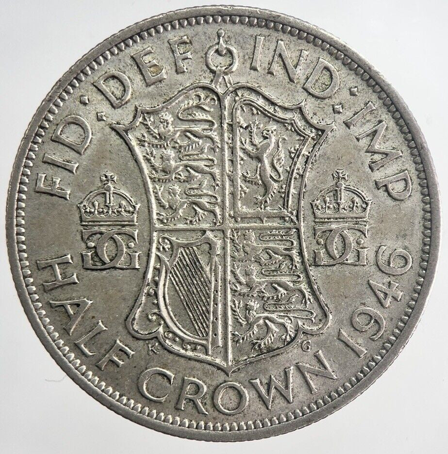1946 George VI Half - Crown Silver Coin | Fine Collectable Grade | a6343