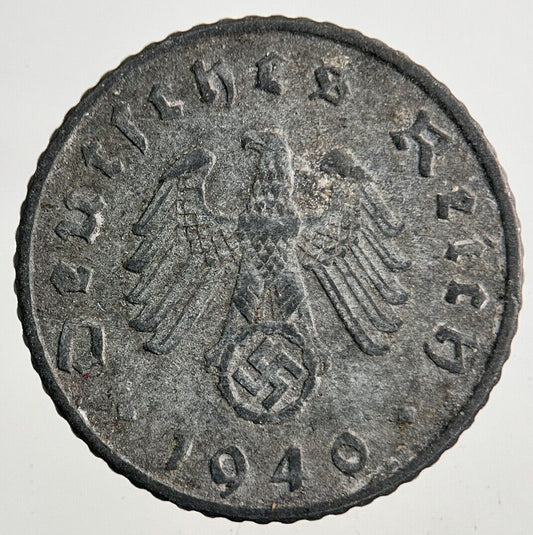 1940 Germany Nazi 5 Pfennig Coin | Fine Collectable Grade