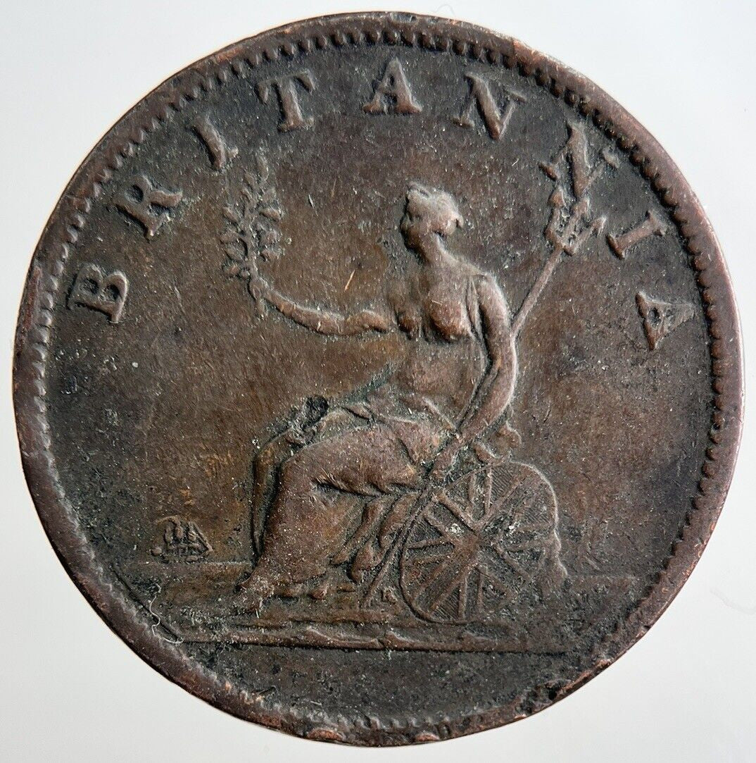 1807 George 3rd III Half - Penny British Coin | Fine Collectable Grade | a3250