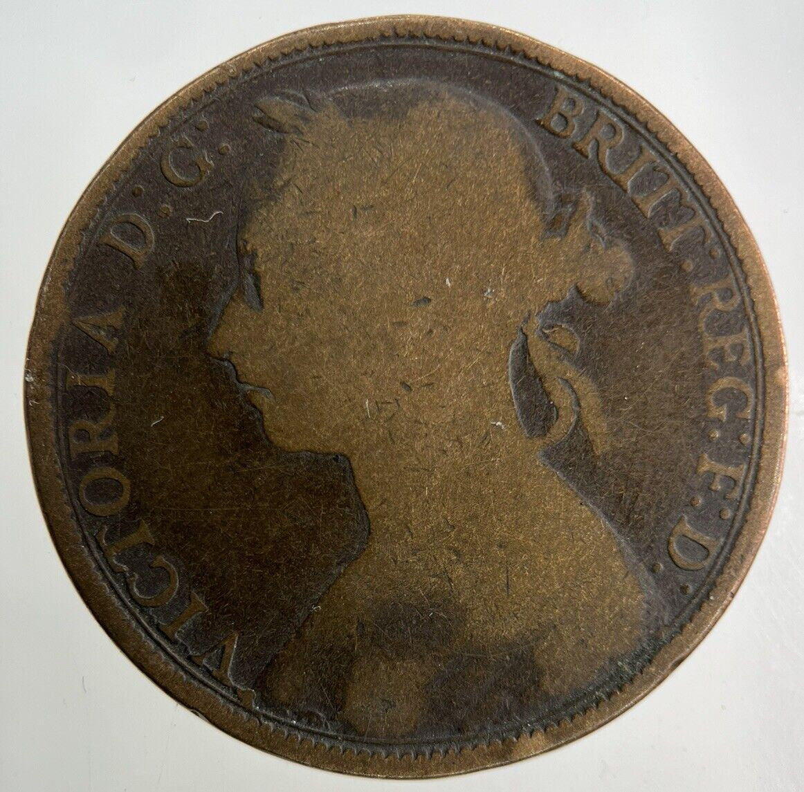 1890 Victoria One Penny Coin | Collectable Grade