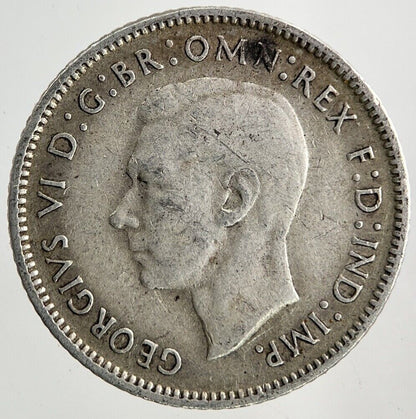 1943 - D Australia Sixpence Silver Coin | Fine Collectable Grade