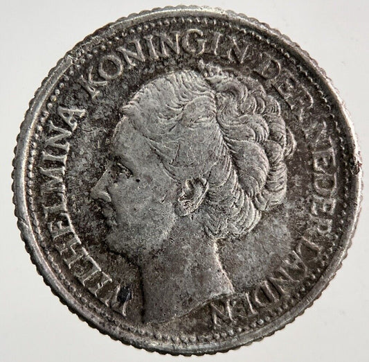 1944 Netherlands 25 Cents Silver Coin | Fine Collectable Grade
