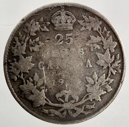 Canada 25 Cents Silver Coin | Fair Grade