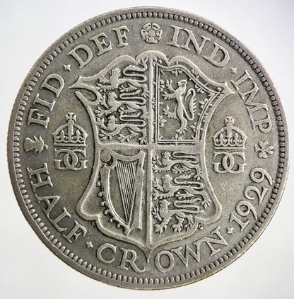 1929 George V Half - Crown Silver Coin | Collectable Grade
