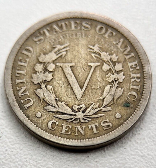 1897 US USA Barber V Cents Nickel Coin | Fine Collectable Grade | a2430