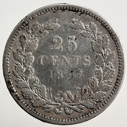 1897 Netherlands 10 Cents Silver Coin | Collectable Grade | a3756