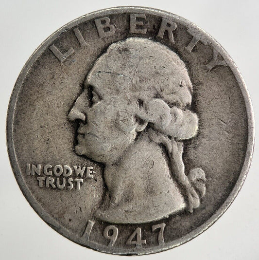 1947 - D US USA Quarter Dollar Silver Coin | Fine Collectable Grade