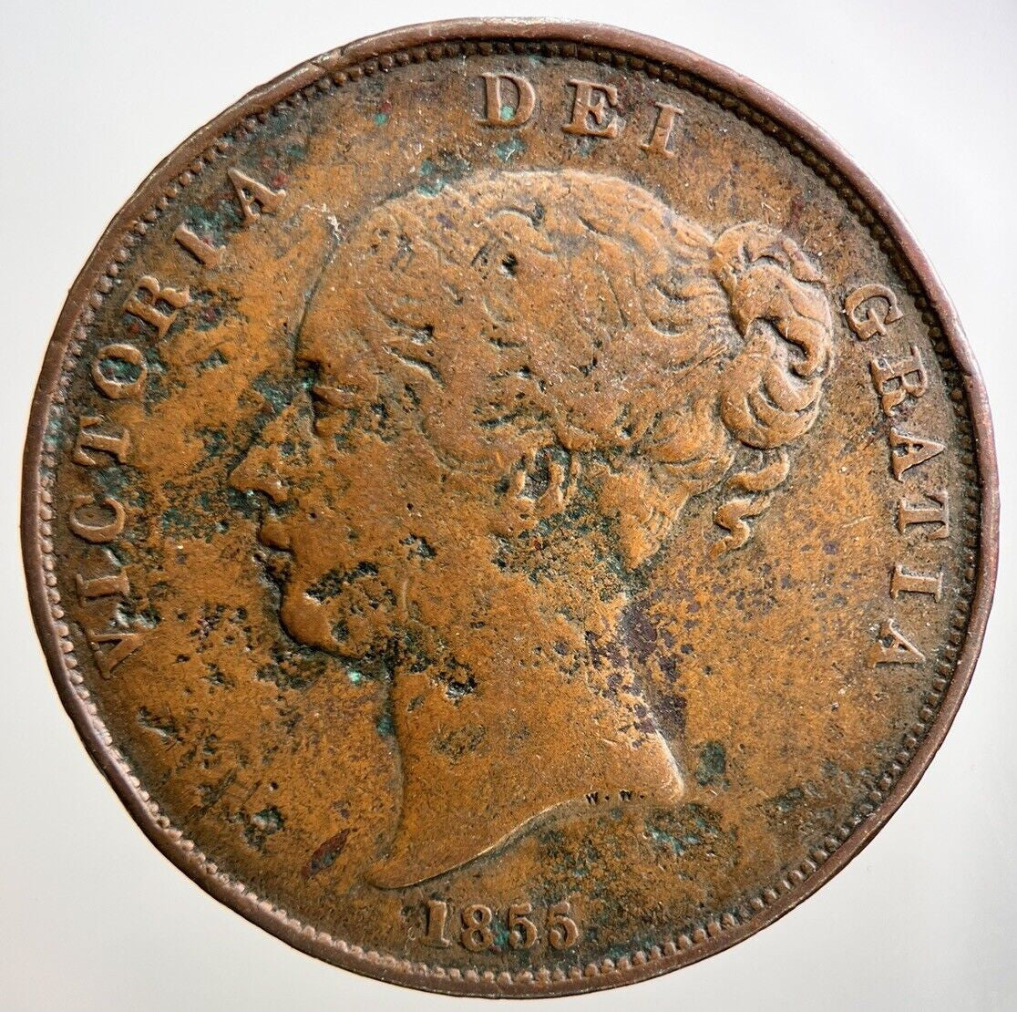 1855 Victoria Penny Coin | Fine Collectable Grade | a2855