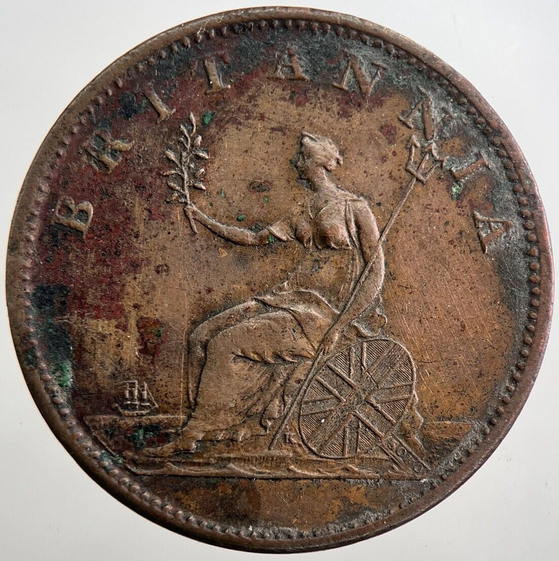 1807 George 3rd III Half-Penny Coin | Very High Grade | a7994