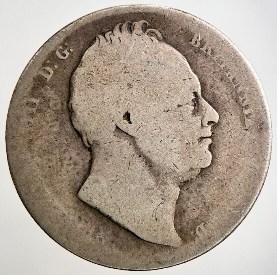 1834 William IIII 4th Anno Half - Crown Silver Coin | Fair Grade | a2630