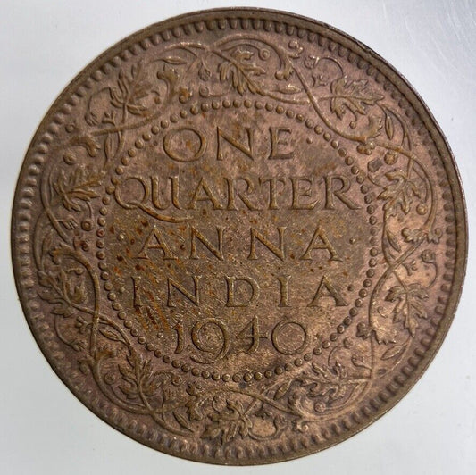 1940 India 1/4 Quarter Anna Coin | Collectable Grade
