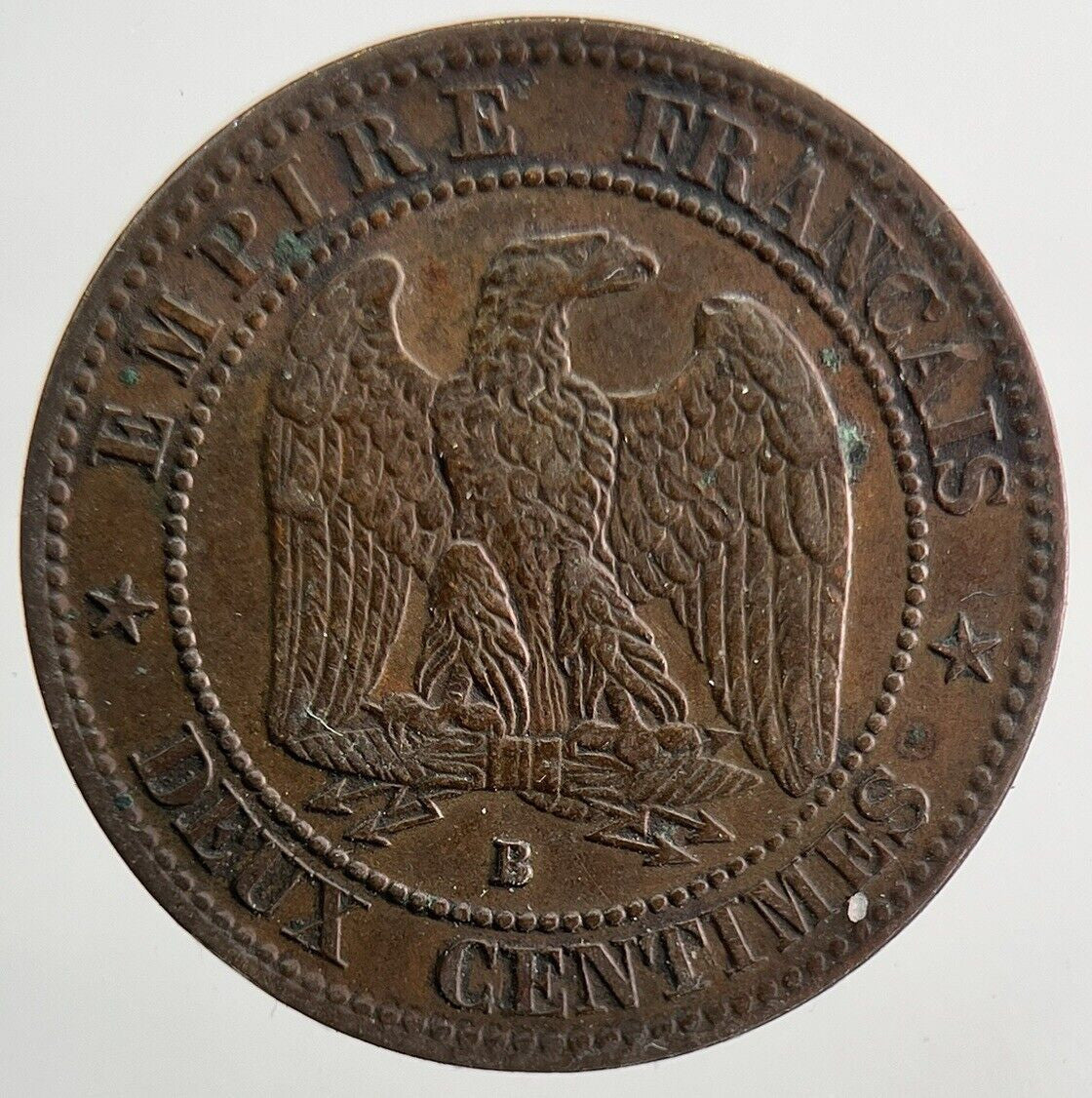 1856 French 2 Centimes Coin | Very High Grade