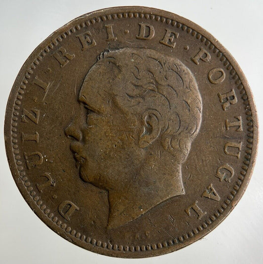 1884 Portugal XX 20 Reis Coin | Fine Collectable Grade