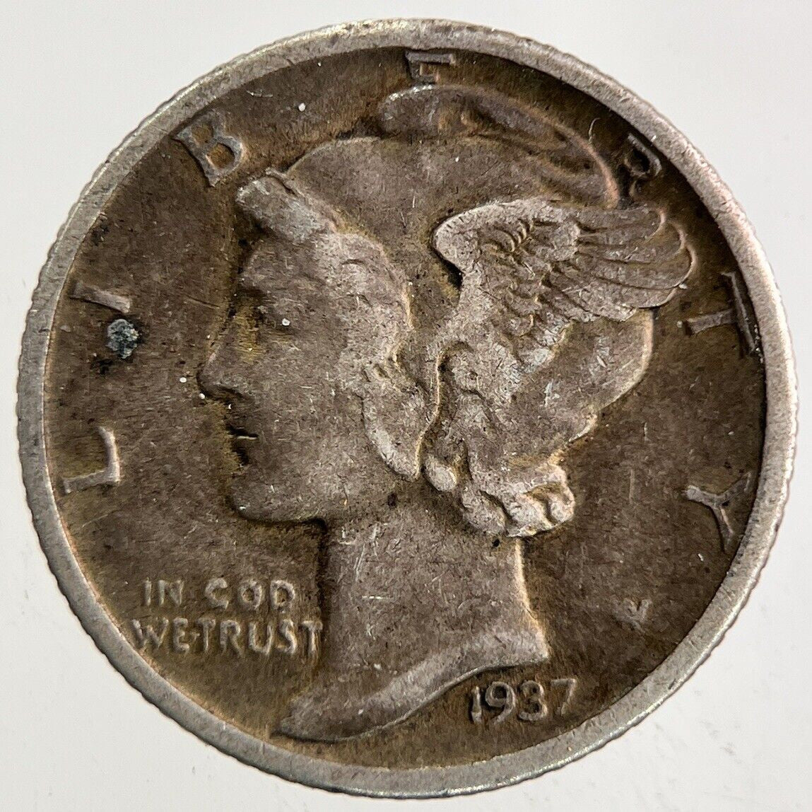 1937 US USA Mercury Dime Silver Coin | Fine Collectable Grade