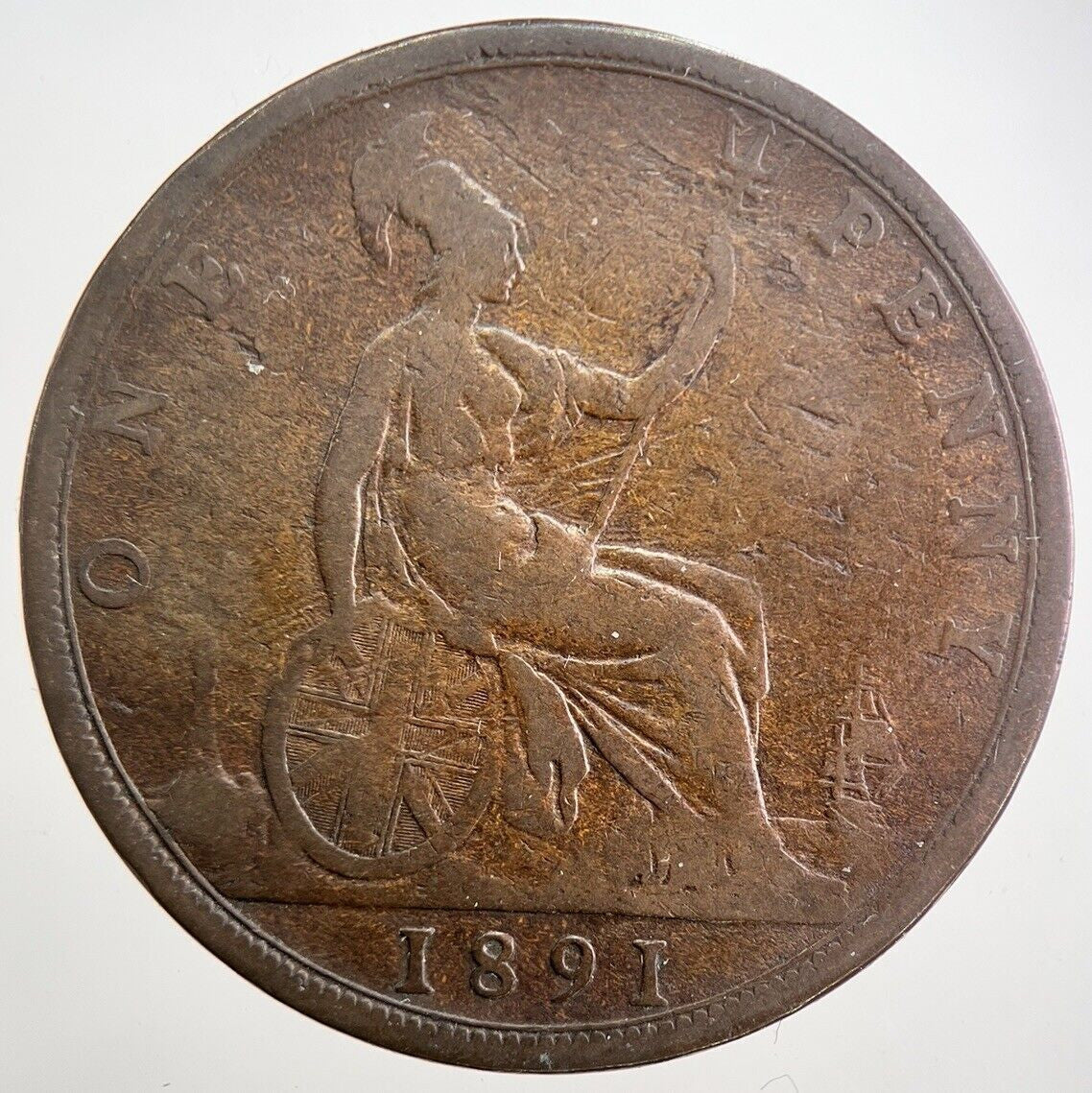 1891 Victoria Penny Coin | Fair Grade | a8029