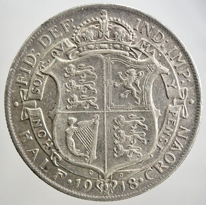 1918 George V Half - Crown Silver Coin | Very High Grade | a2627