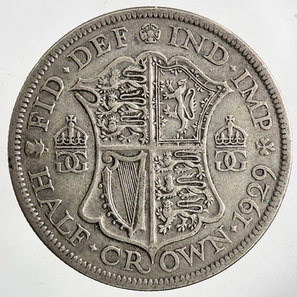 1929 George V Half - Crown Silver Coin | Fine Collectable Grade