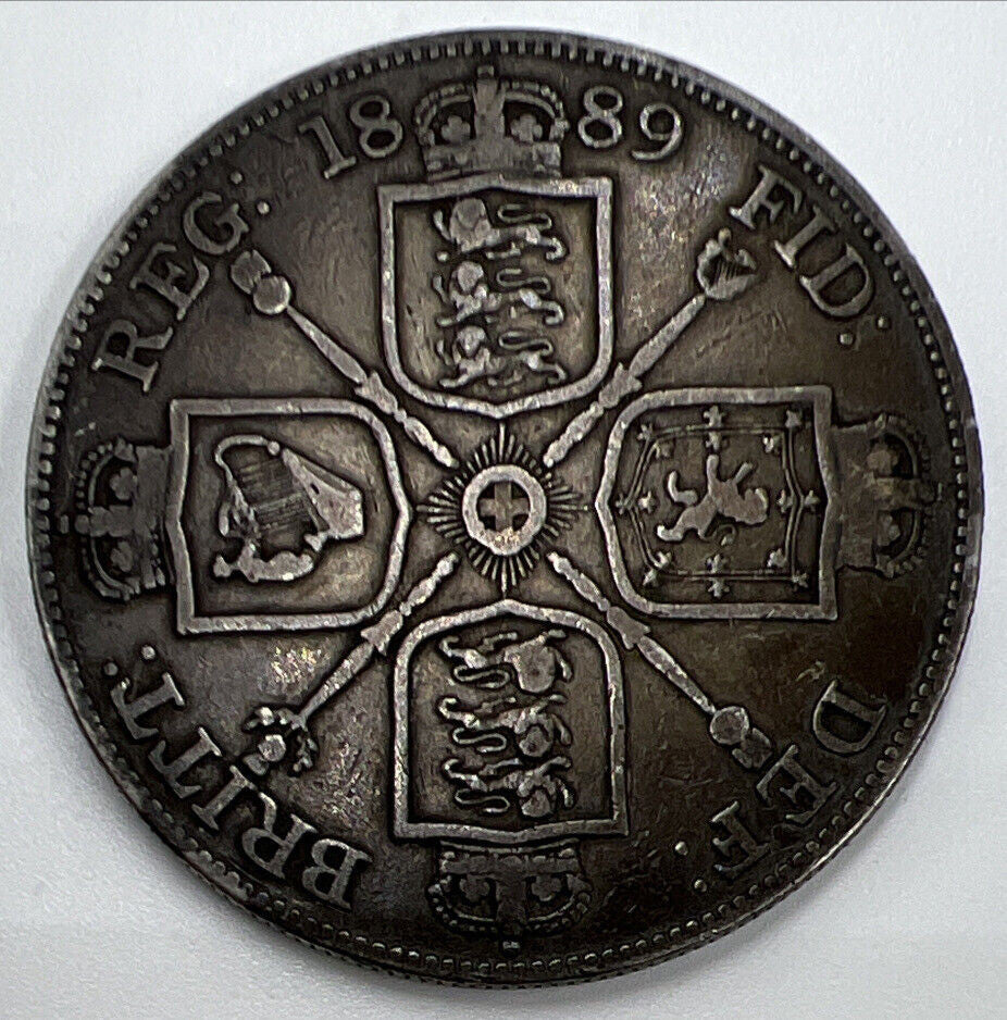 1889 Victoria Double-Florin | British Silver Coin | Collectable Grade | a1265