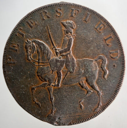 1793 Promissory Petersfield Half - Penny Token Coin | Very High Grade | a6605