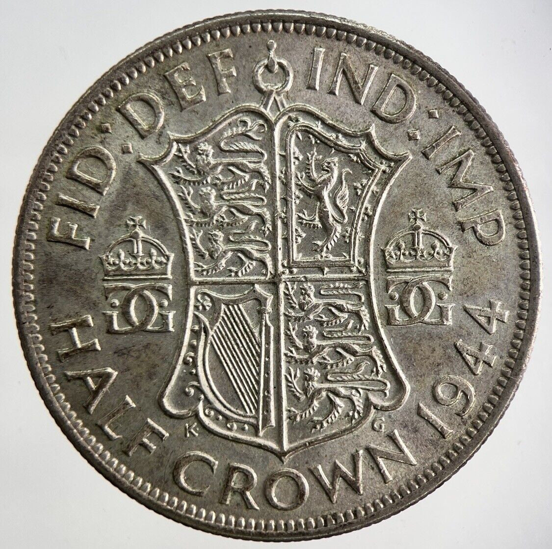 1944 George VI Half - Crown Silver Coin | Very High Grade