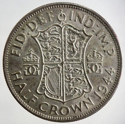 1944 George VI Half - Crown Silver Coin | Very High Grade