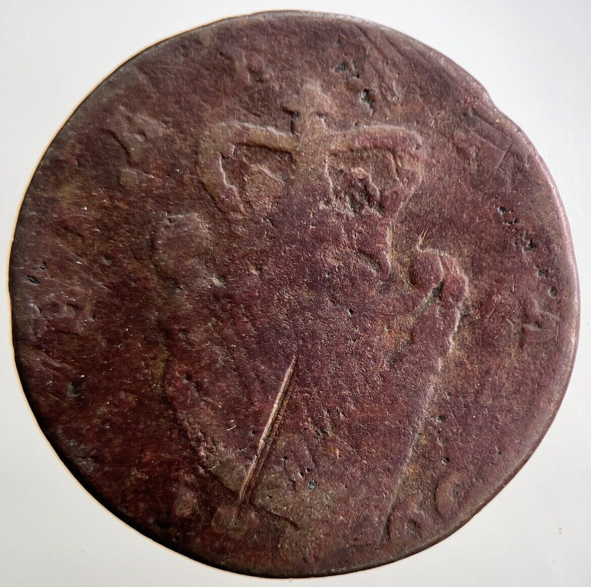 1760 Irish Hibernia Half - Penny Coin George II | Collectable Grade | a3703