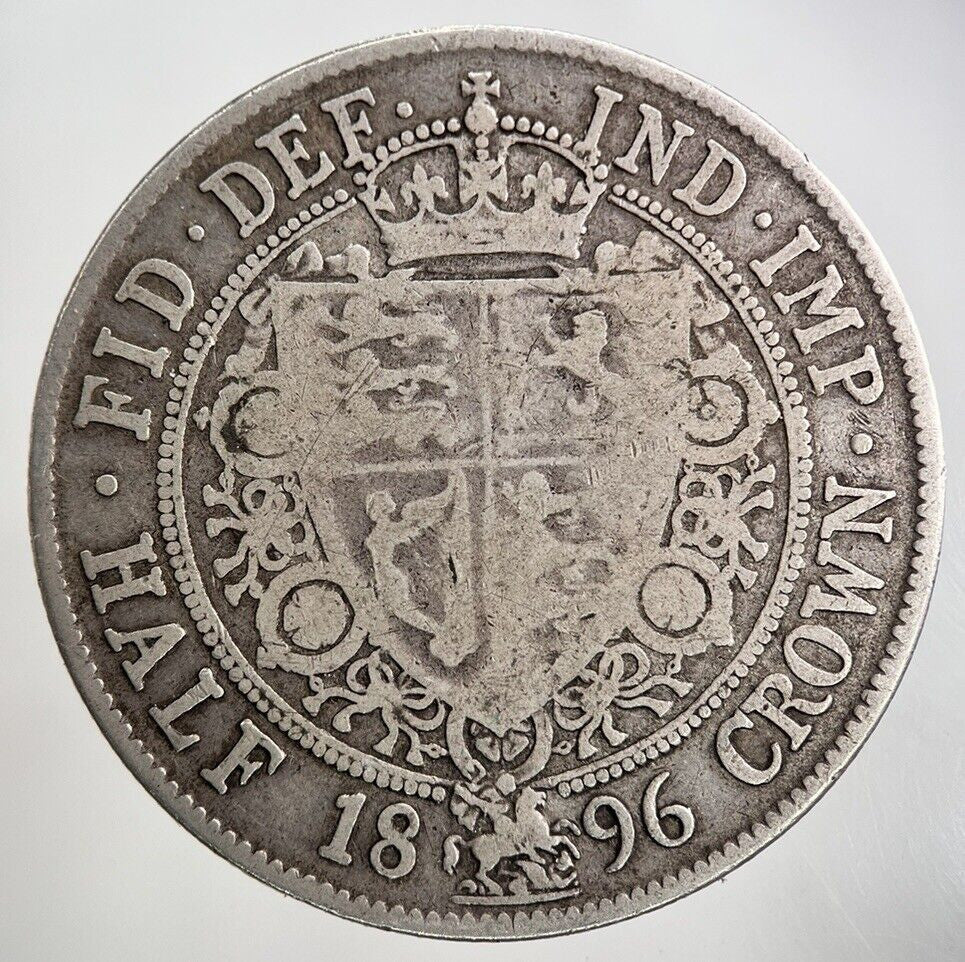 1896 Victoria Half - Crown Silver Coin | Collectable Grade
