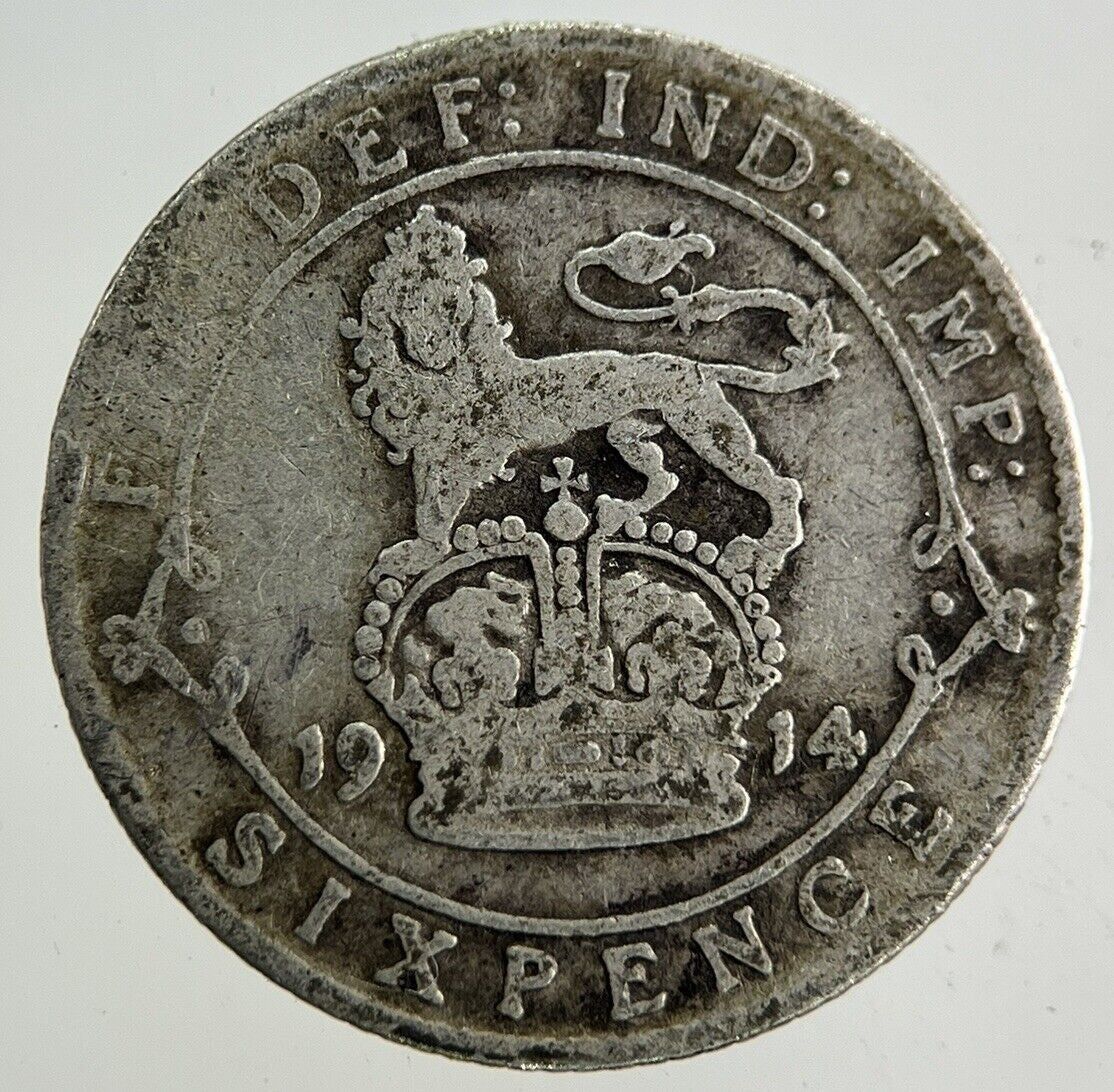 1914 George V Sixpence Silver Coin | Collectable Grade