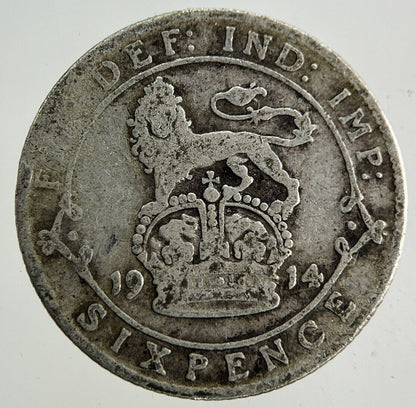 1914 George V Sixpence Silver Coin | Collectable Grade