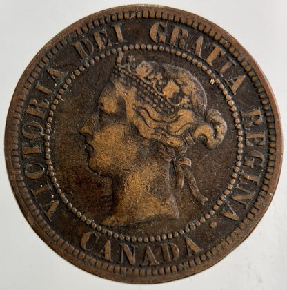 1876 - H Canada One Cent Coin | Fine Collectable Grade