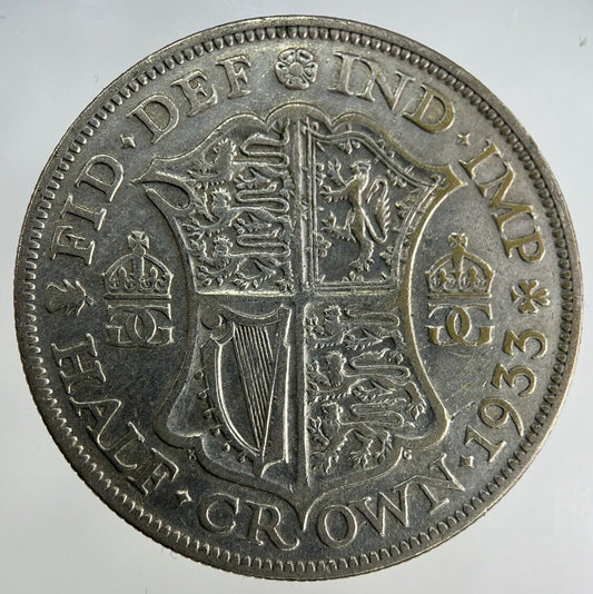 1933 George V Half - Crown Silver Coin | Fine Collectable Grade