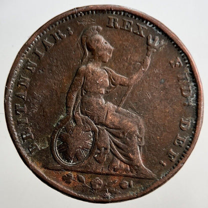 1826 George IV Farthing Coin | Fine Collectable Grade | a3027