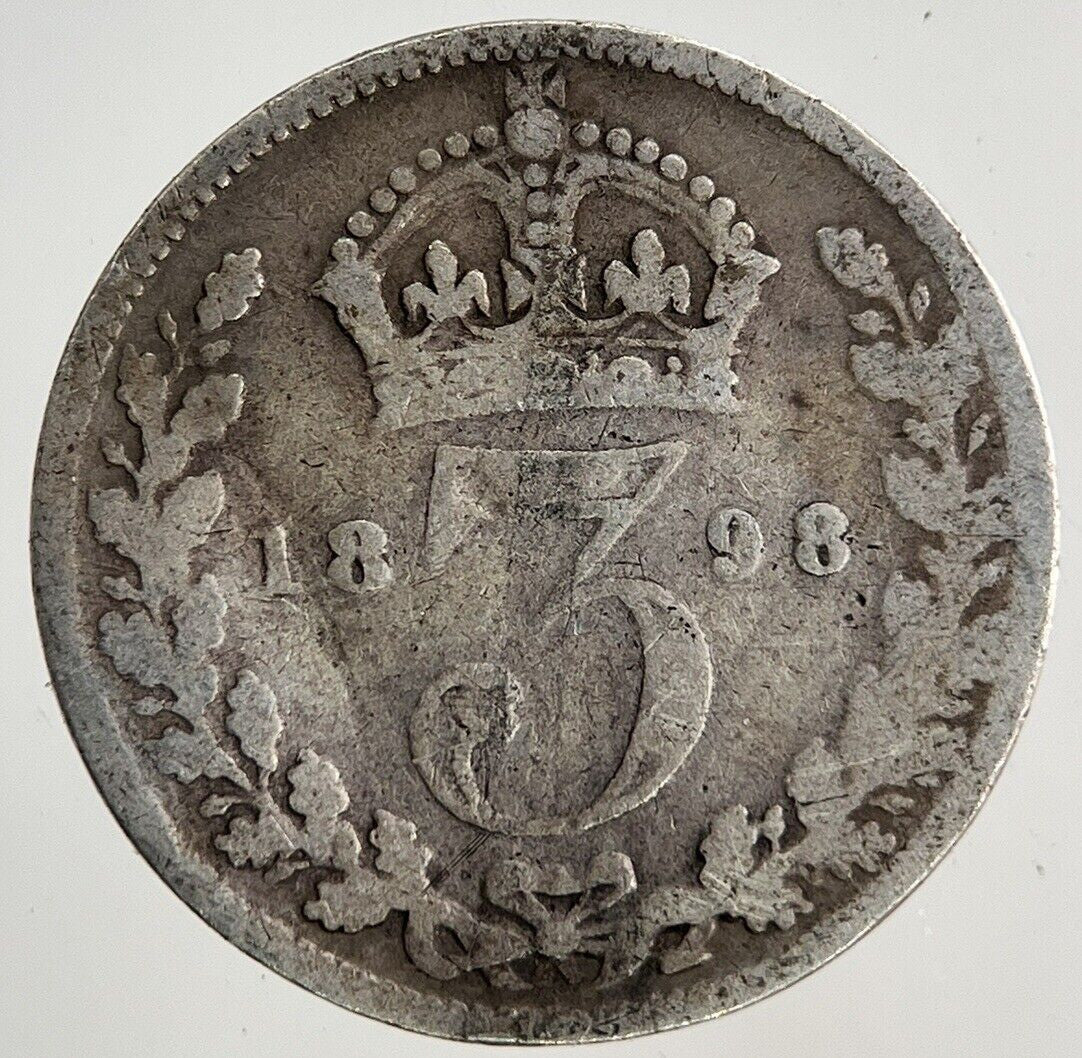 1898 Victoria Threepence Silver Coin | Collectable Grade