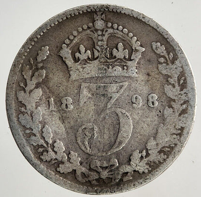 1898 Victoria Threepence Silver Coin | Collectable Grade