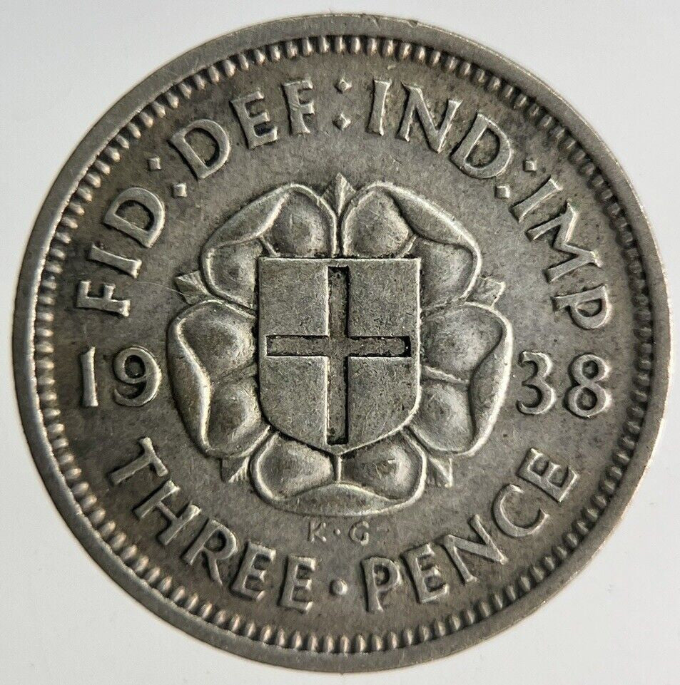 1938 George VI Threepence Silver Coin | Fine Collectable Grade