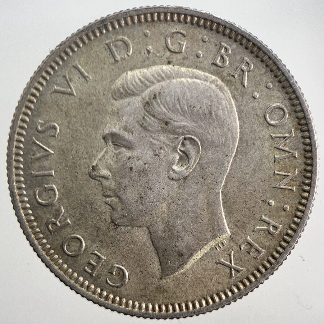 1938 George VI British One Shilling Silver Coin | Very Fine Grade | a5845