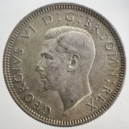 1938 George VI British One Shilling Silver Coin | Very Fine Grade | a5845
