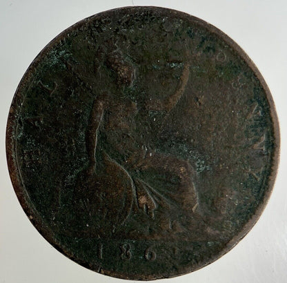1861 Victoria Half - Penny Coin | Collectable Grade