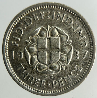 1937 George VI Threepence Silver Coin | Fine Collectable Grade