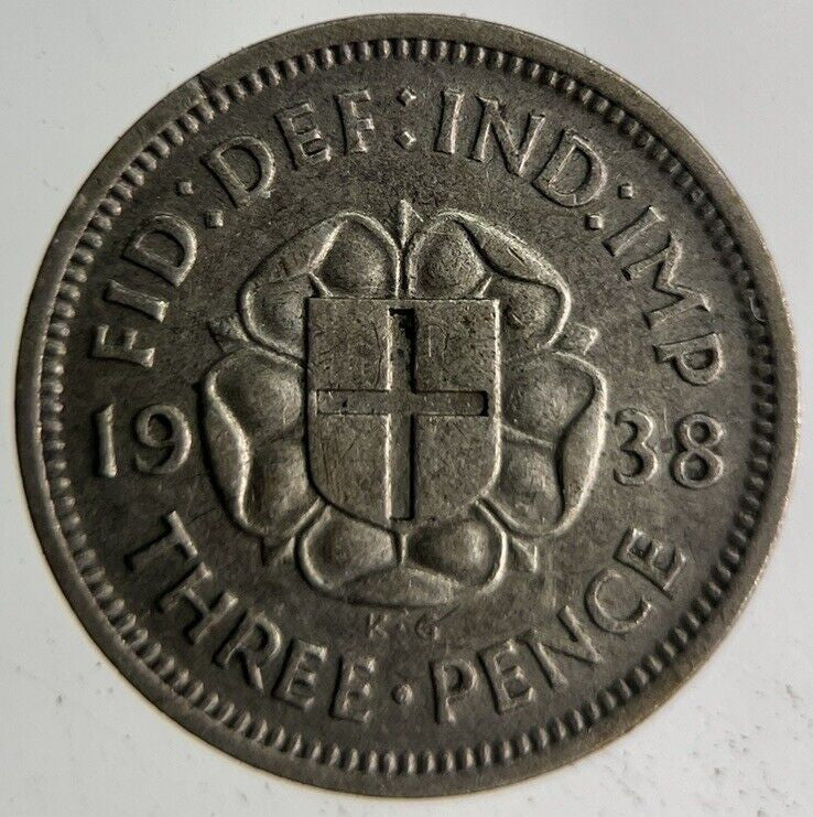1938 George VI Threepence Silver Coin | Fine Collectable Grade