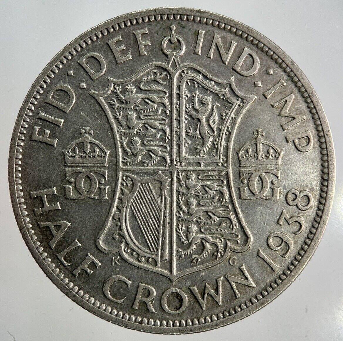 1938 George VI Half - Crown Silver Coin | Fine Collectable Grade