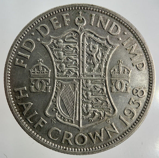 1938 George VI Half - Crown Silver Coin | Fine Collectable Grade