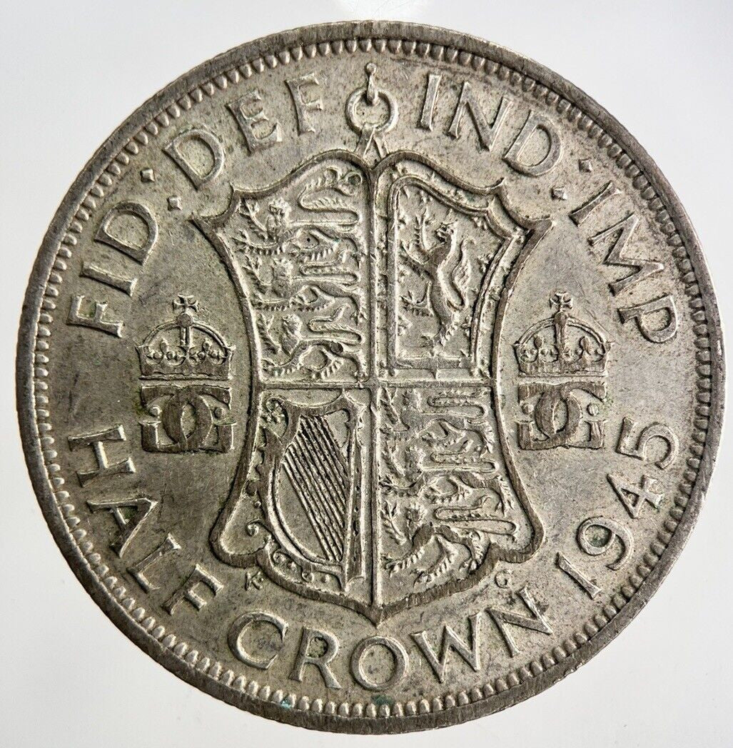 1945 George VI Half - Crown Silver Coin | Very High Grade