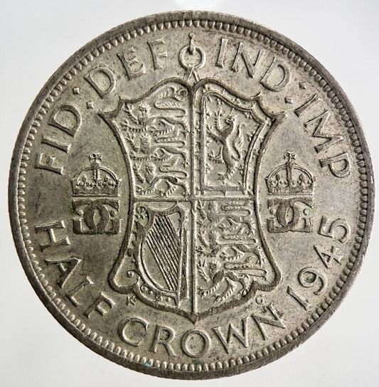 1945 George VI Half - Crown Silver Coin | Very High Grade
