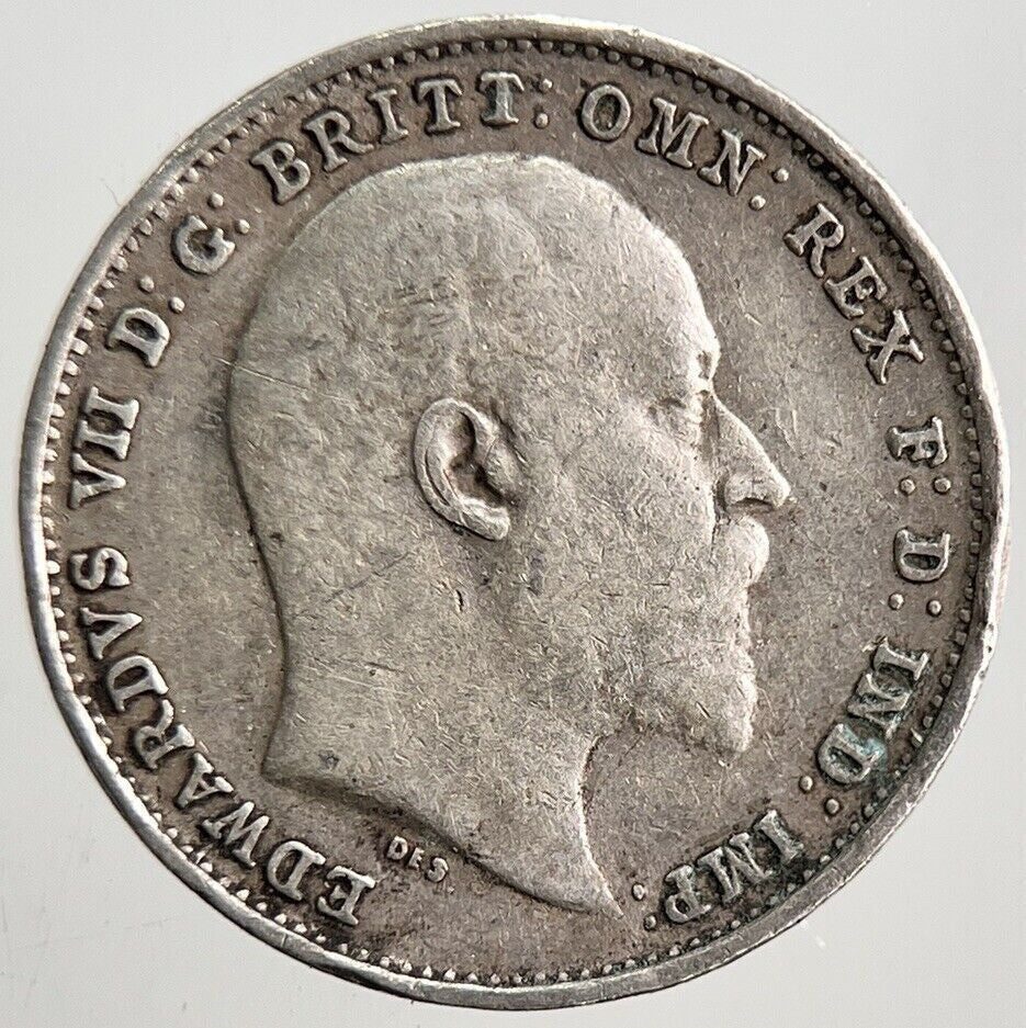 1902 Edward VII Threepence Silver Coin | Fine Collectable Grade | a3155