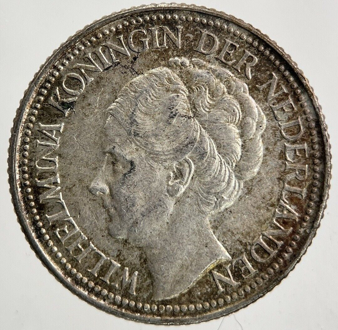 1941 Netherlands 25 Cents Silver Coin | Very High Grade
