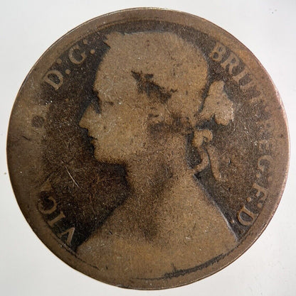 1876 Victoria One Penny Coin | Collectable Grade