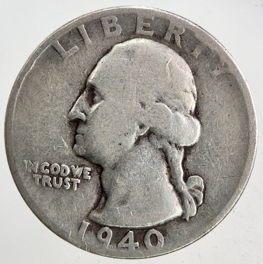 1940 - S US USA Quarter Dollar Silver Coin | Collectable Grade